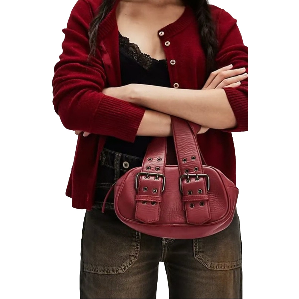 FREE PEOPLE Say Yes leather handbag in oxblood - Picture 2 of 7